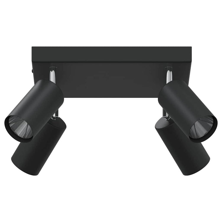 Vidaxxl spot de plafond avec spots noir 26 x 26 x 16 cm métal