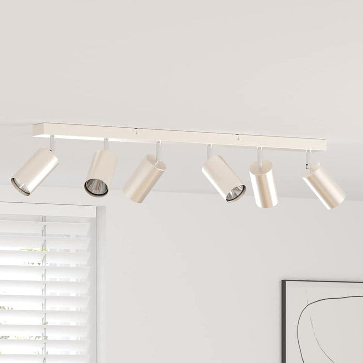Vidaxx spot de plafond avec spots nickel 73 x 6 x 16 cm métal