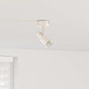 Vidaxxl spot de plafond avec spots nickel 8 x 8 x 10,5 cm acier