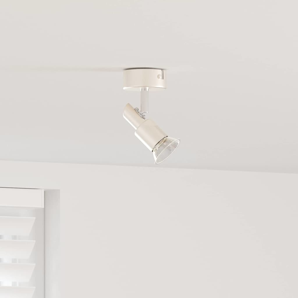 Vidaxxl spot de plafond avec spots nickel 8 x 8 x 10,5 cm acier