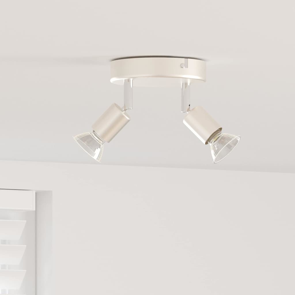 Vidaxxl spot de plafond avec spots nickel 12 x 8 cm acier