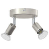Vidaxxl spot de plafond avec spots nickel 12 x 8 cm acier