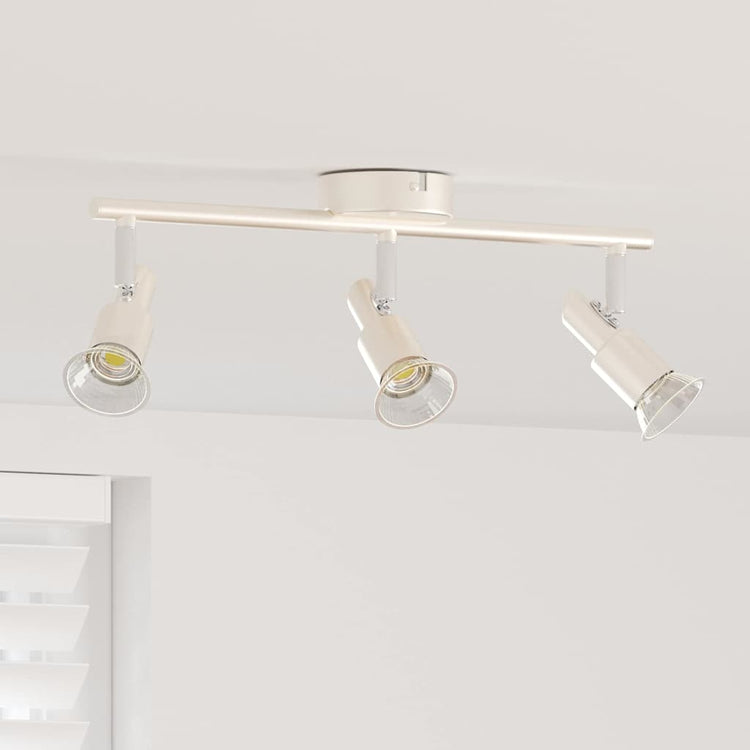 Vidaxxl spot de plafond avec spots nickel 39 x 10,5 x 10,5 cm acier