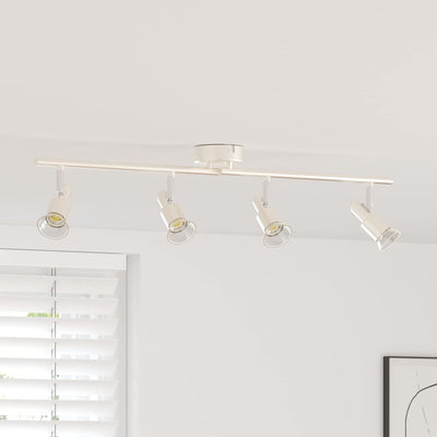 Vidaxxl spot de plafond avec spots nickel 70 x 9 x 12,5 cm acier