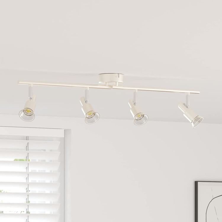 Vidaxxl spot de plafond avec spots nickel 70 x 9 x 12,5 cm acier