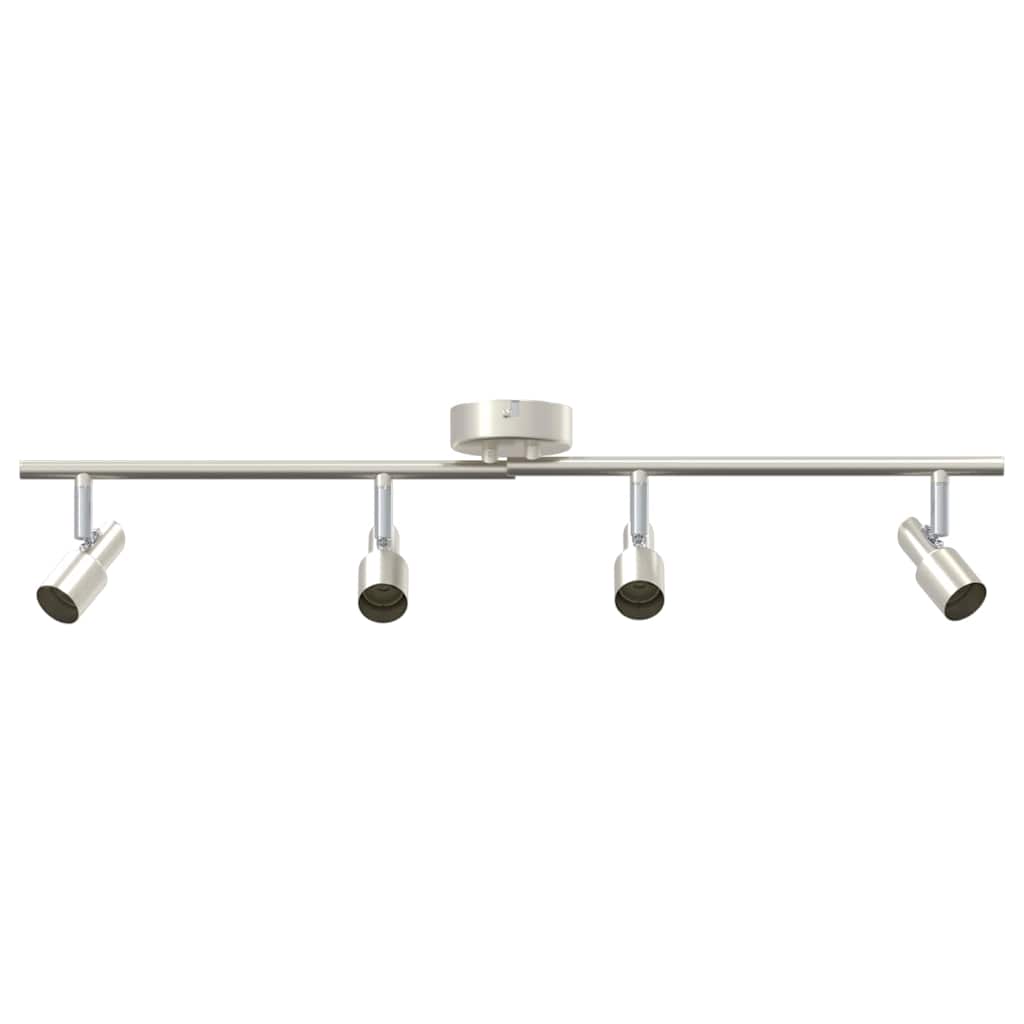 Vidaxxl spot de plafond avec spots nickel 70 x 9 x 12,5 cm acier