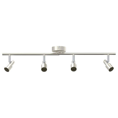 Vidaxxl spot de plafond avec spots nickel 70 x 9 x 12,5 cm acier