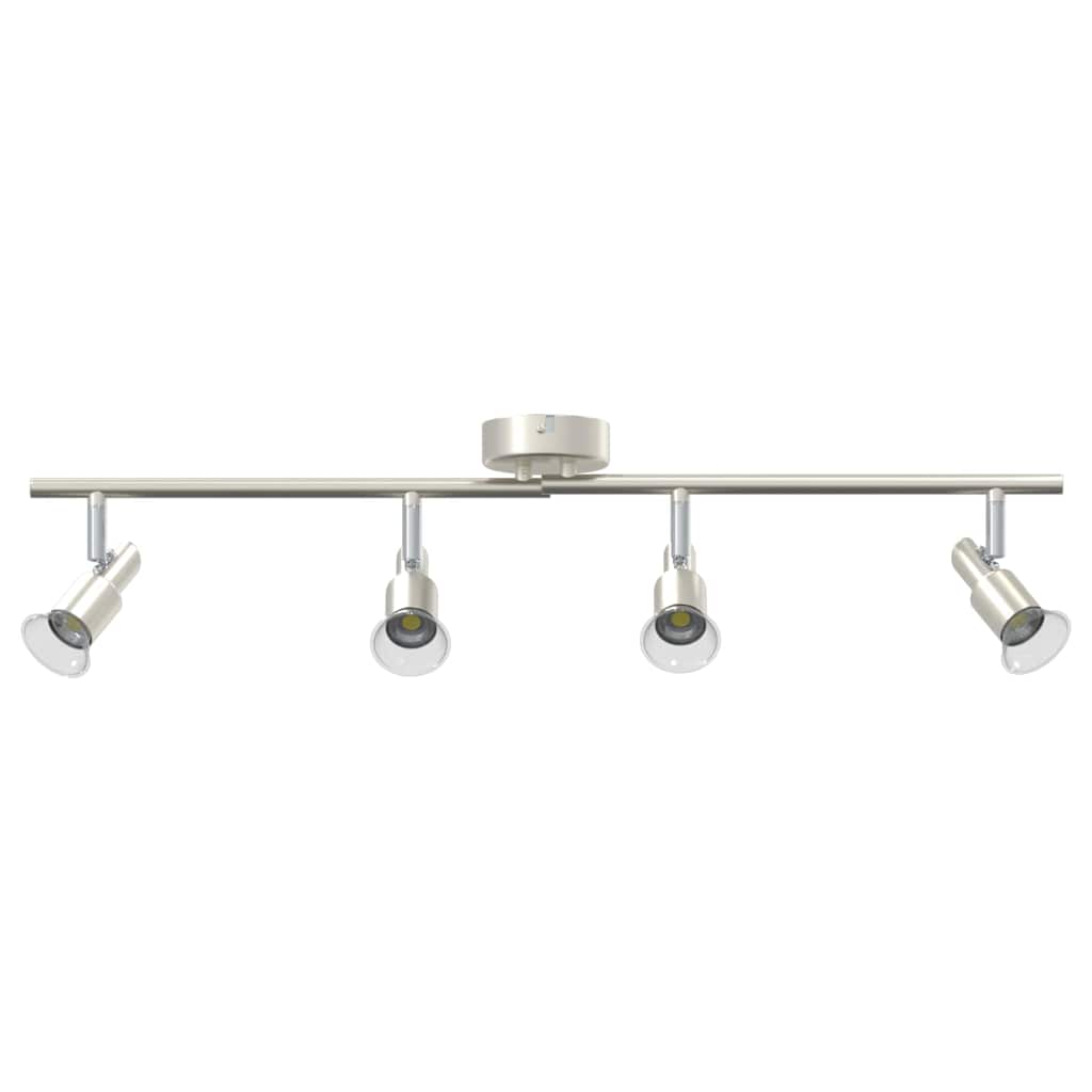 Vidaxxl spot de plafond avec spots nickel 70 x 9 x 12,5 cm acier
