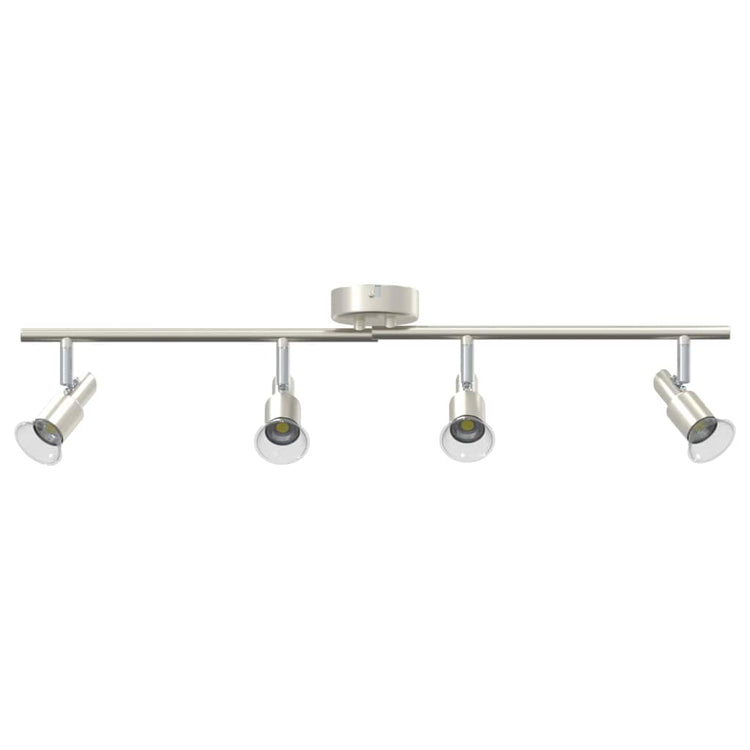 Vidaxxl spot de plafond avec spots nickel 70 x 9 x 12,5 cm acier