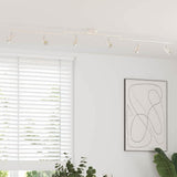 Vidaxxl spot de plafond avec spots nickel 176,5 x 9,5 x 14 cm acier - afbeelding 1