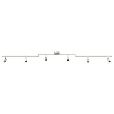 Vidaxxl spot de plafond avec spots nickel 176,5 x 9,5 x 14 cm acier