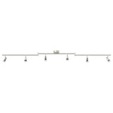 Vidaxxl spot de plafond avec spots nickel 176,5 x 9,5 x 14 cm acier - afbeelding 3
