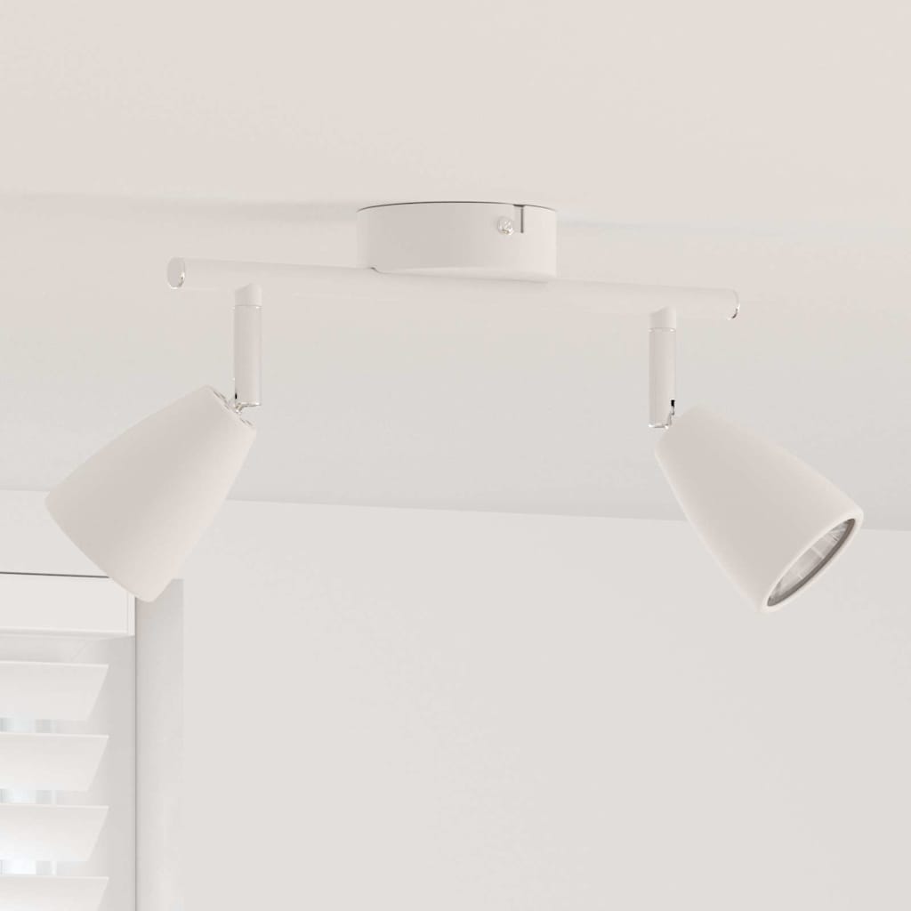 Vidaxx spot de plafond avec spots blanc 25,5 x 8 x 16 cm métal