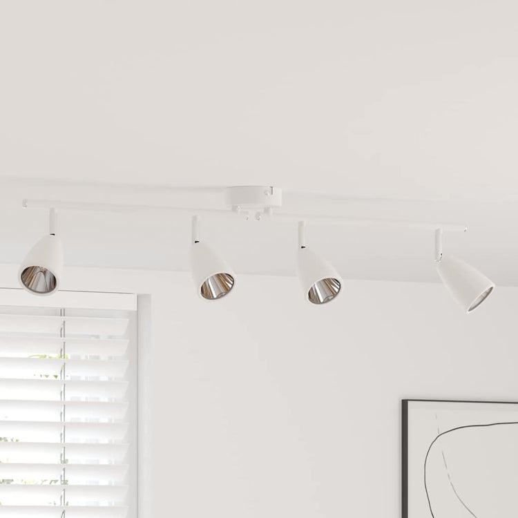 Vidaxx spot de plafond avec spots blanc 25,5 x 8 x 16 cm métal