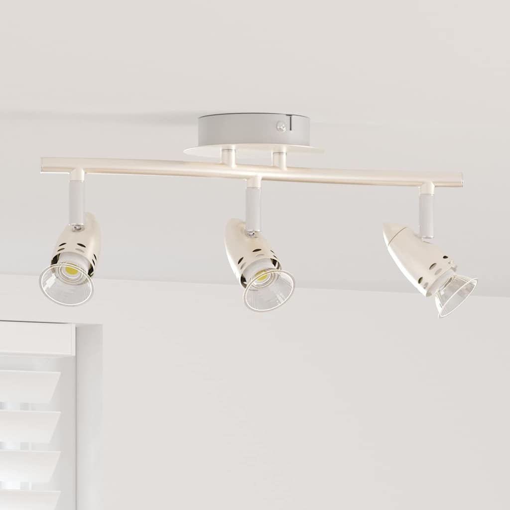 Vidaxxl spot de plafond avec spots nickel 36,5 x 10 x 12,5 cm métal