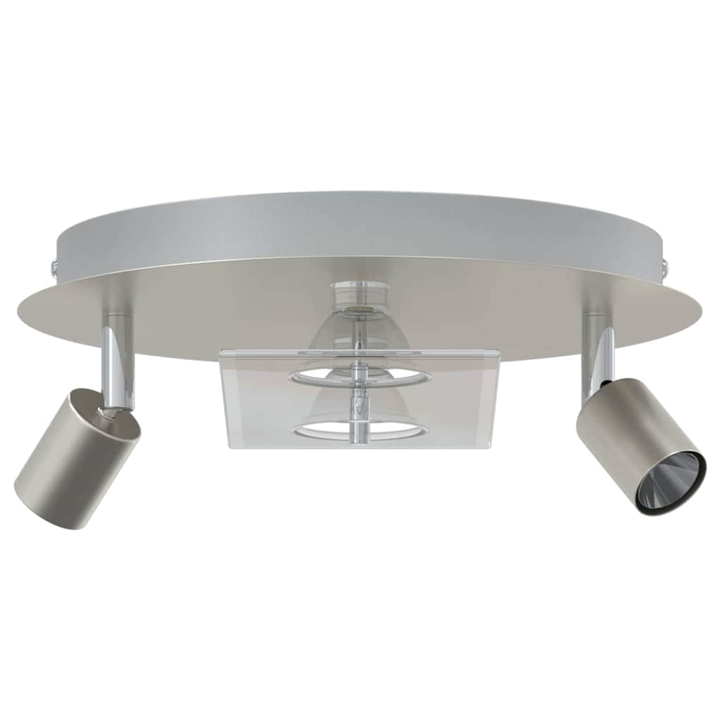 Vidaxl spot de plafond nickel 29 x 29 x 11 cm acier et verre