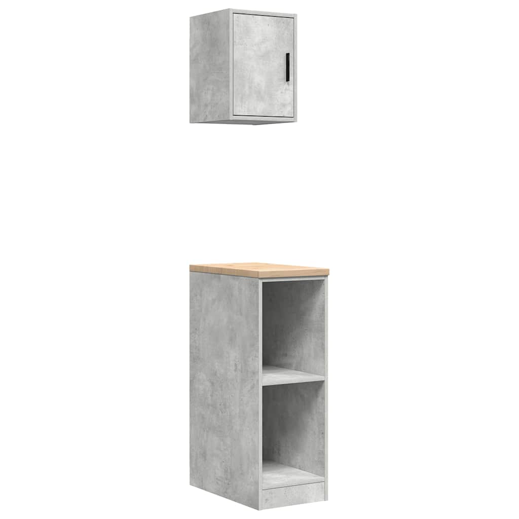 Vidaxx armoires de garage 2 pcs bois d'ingénierie béton gris