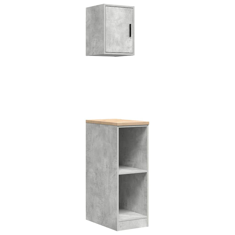 Vidaxx armoires de garage 2 pcs bois d'ingénierie béton gris