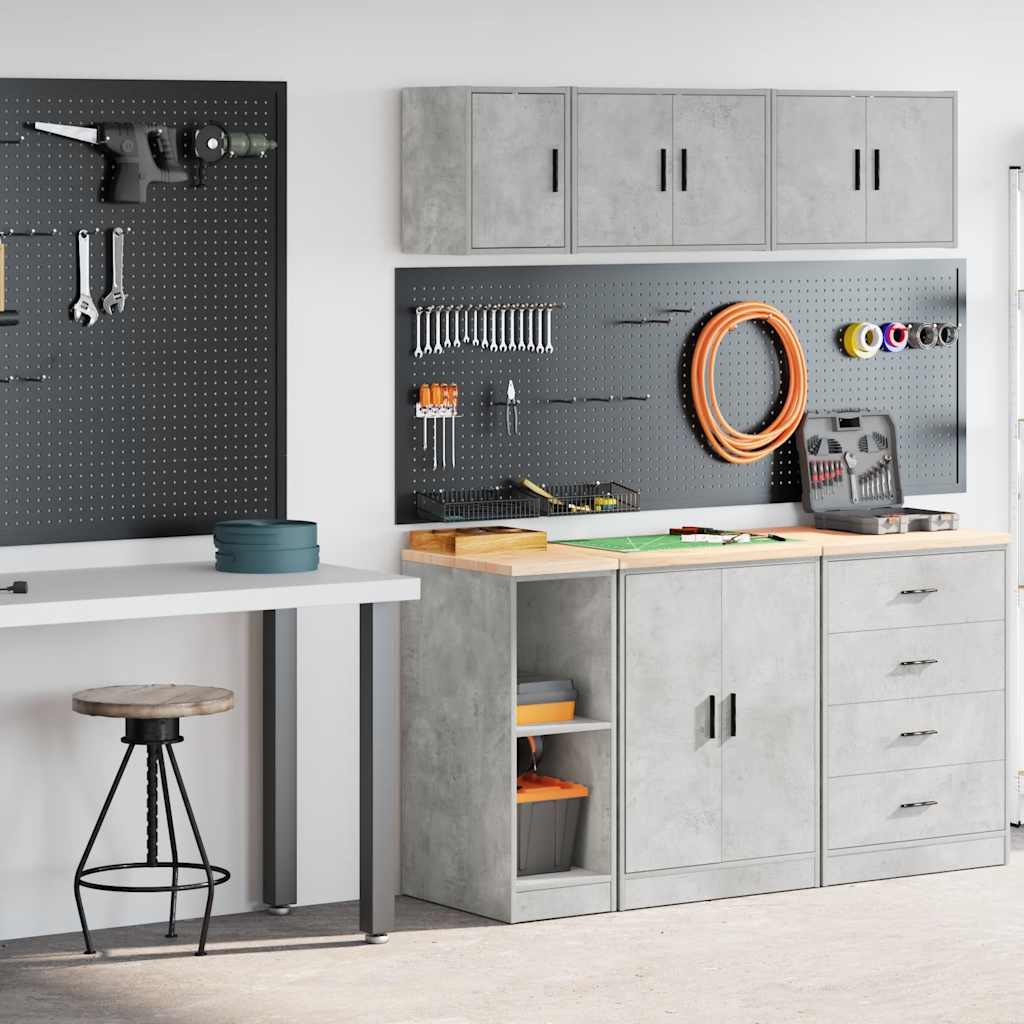 Vidaxx armoires de garage 2 pcs bois d'ingénierie béton gris