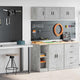 Vidaxx armoires de garage 2 pcs bois d'ingénierie béton gris