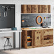VidaXL armoires de garage 2 pcs bois traité, vieux bois