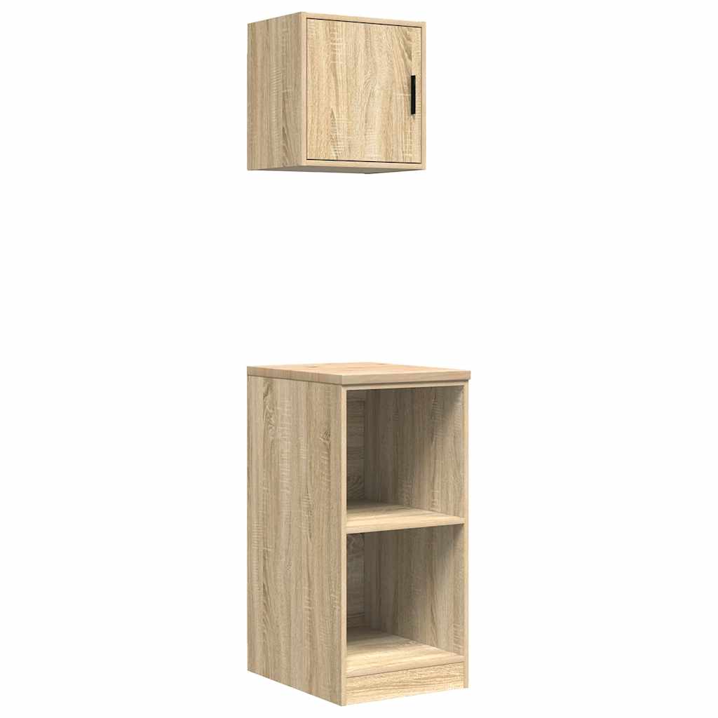 Vidaxx armoires de garage 2 pcs panneaux de particules couleur chêne sonoma