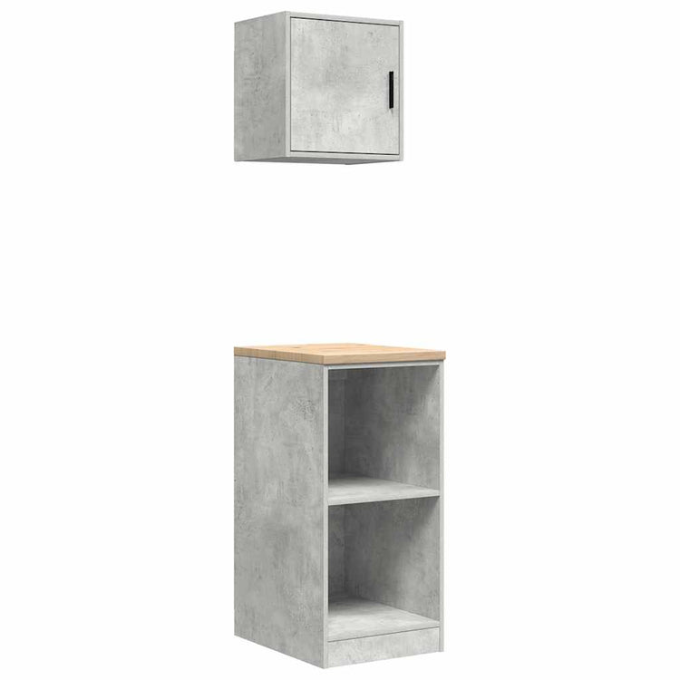 Vidaxx armoires de garage 2 pcs bois d'ingénierie béton gris