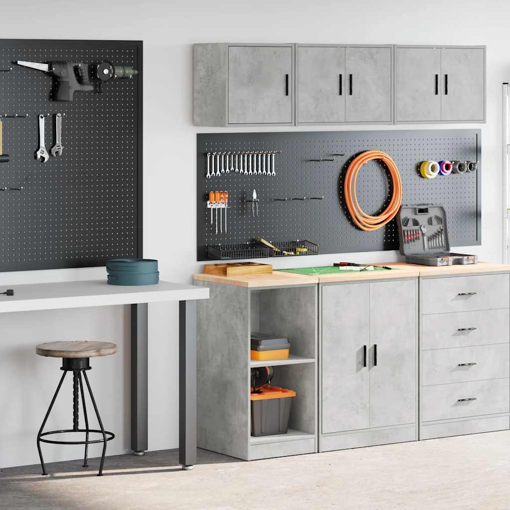 Vidaxx armoires de garage 2 pcs bois d'ingénierie béton gris