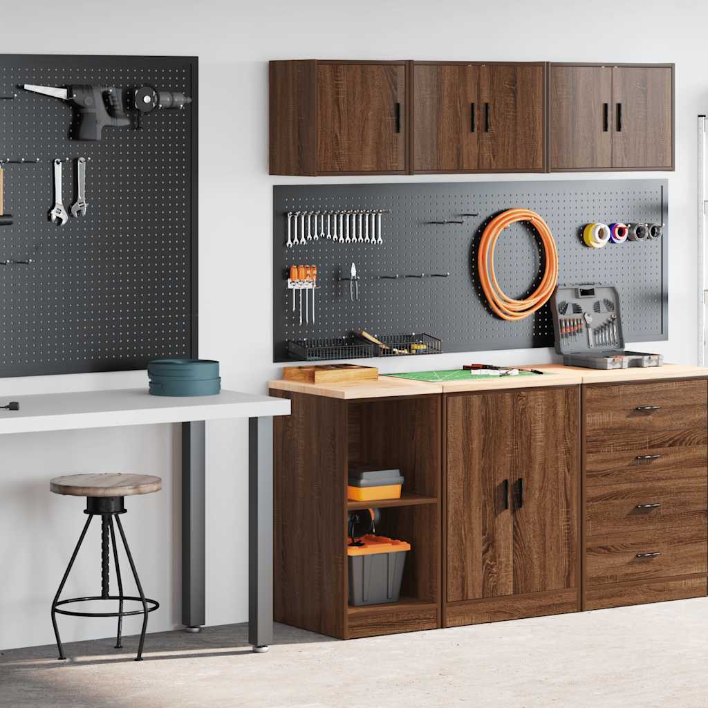 Vidaxx armoires de garage 2 pcs aggloméré chêne brun