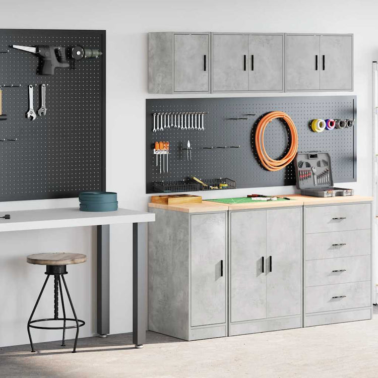 Vidaxx armoires de garage 2 pcs bois d'ingénierie béton gris