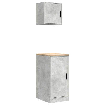 Vidaxx armoires de garage 2 pcs bois d'ingénierie béton gris