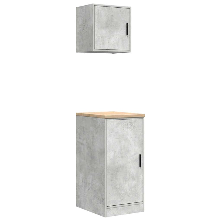 Vidaxx armoires de garage 2 pcs bois d'ingénierie béton gris