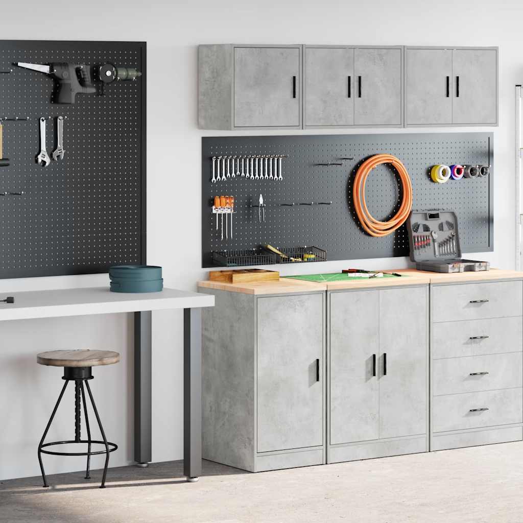Vidaxx armoires de garage 2 pcs bois d'ingénierie béton gris