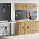 VidaXL armoires de garage 2 pcs bois traité, chêne artisanal
