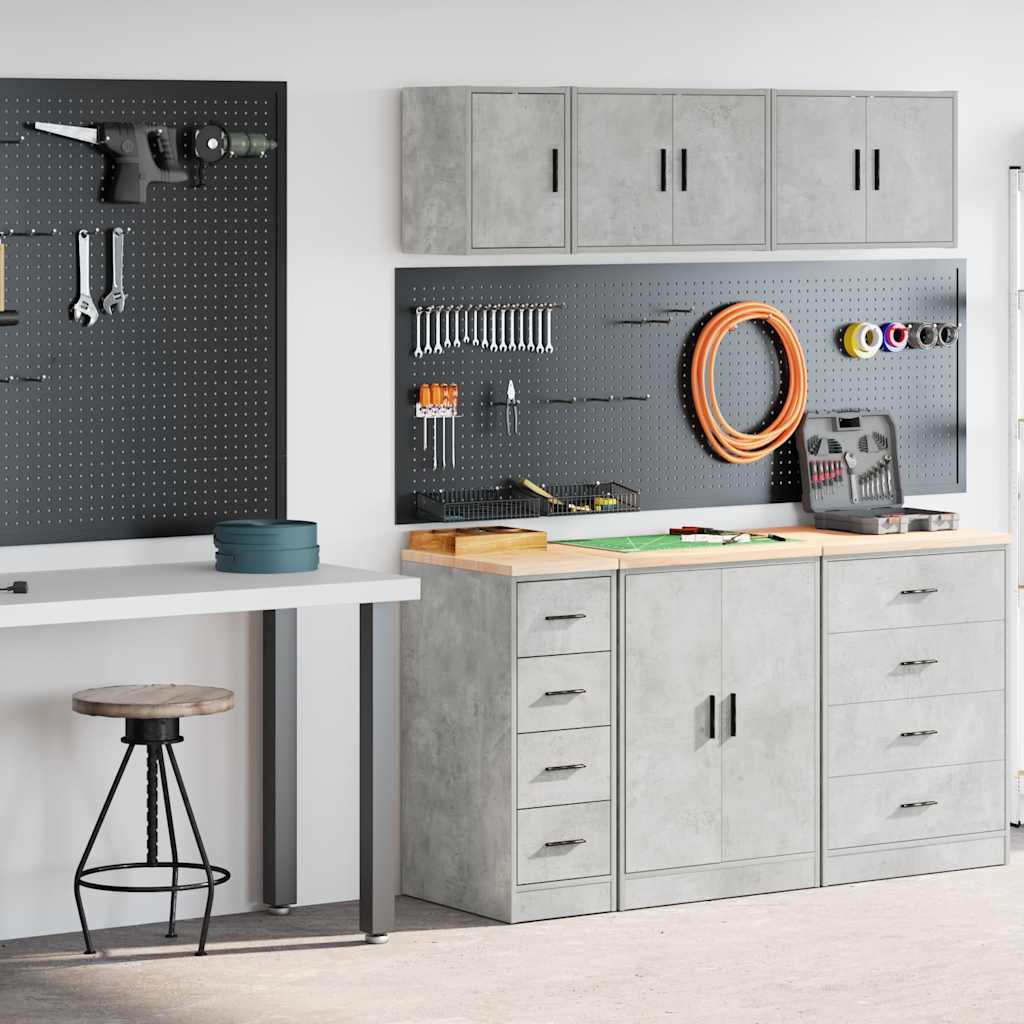 Vidaxx armoires de garage 2 pcs bois d'ingénierie béton gris