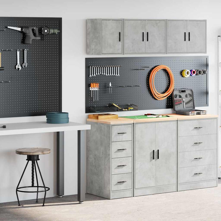 Vidaxx armoires de garage 2 pcs bois d'ingénierie béton gris