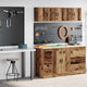 VidaXL armoires de garage 2 pcs bois traité, vieux bois
