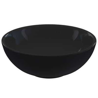 Vidaxx lavabo ø28x10 cm céramique noir brillant