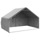 Vidaxxl niche d'extérieur avec couverture 3x2x1,9 m en acier galvanisé