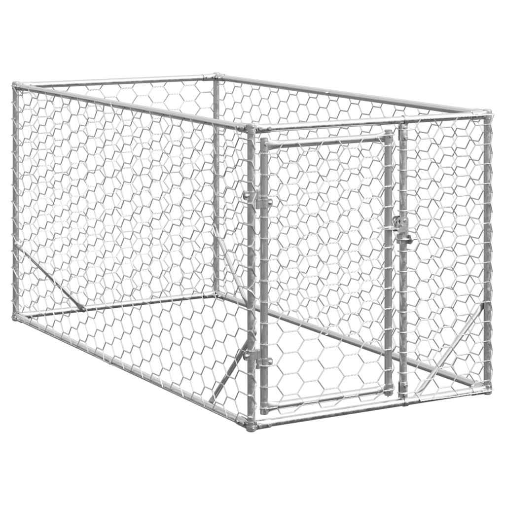 Vidaxxl niche d'extérieur avec porte 2x1x1 m en acier galvanisé