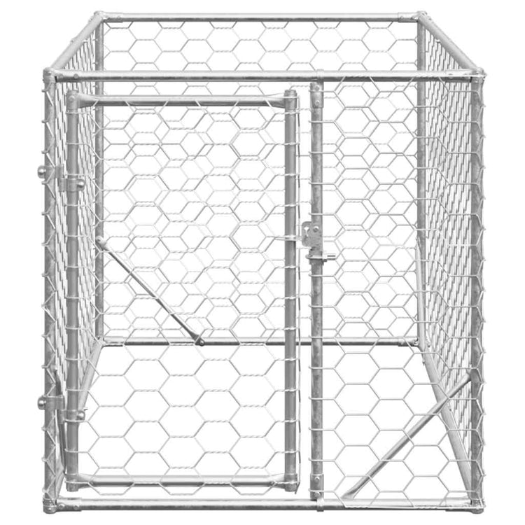 Vidaxxl niche d'extérieur avec porte 2x1x1 m en acier galvanisé