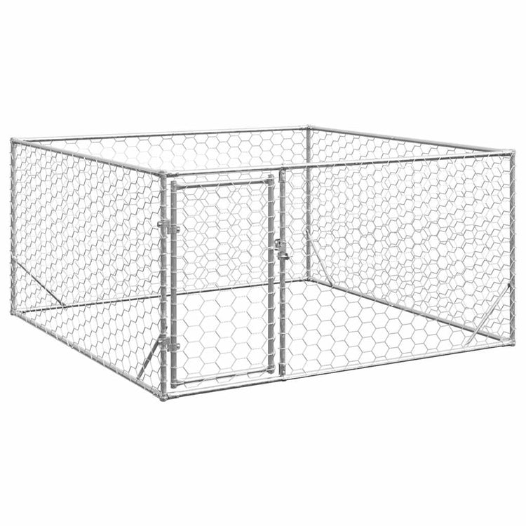 Vidaxxl niche d'extérieur avec porte 2x2x1 m en acier galvanisé
