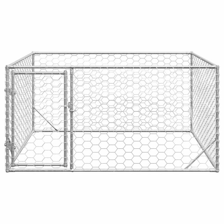 Vidaxxl niche d'extérieur avec porte 2x2x1 m en acier galvanisé