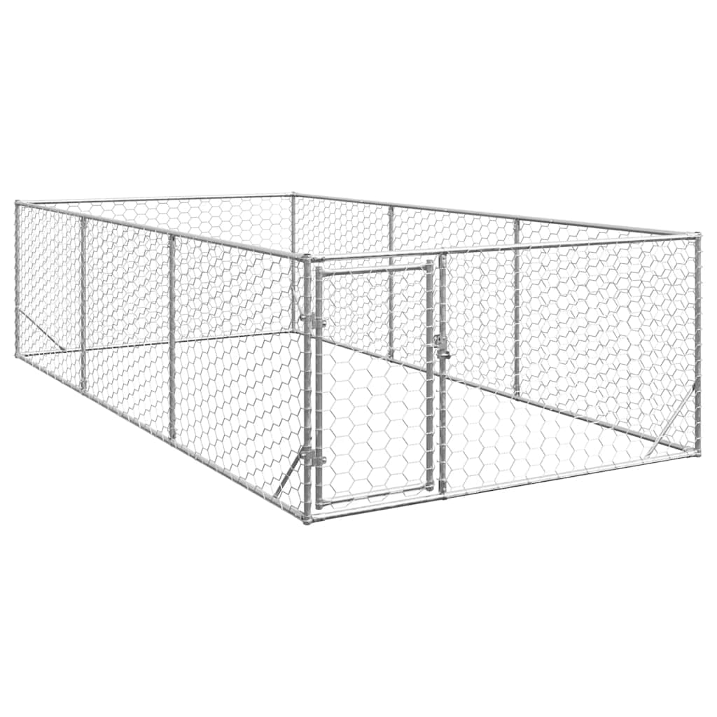 Vidaxxl niche d'extérieur avec porte 2x4x1 m en acier galvanisé