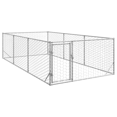 Vidaxxl niche d'extérieur avec porte 2x4x1 m en acier galvanisé
