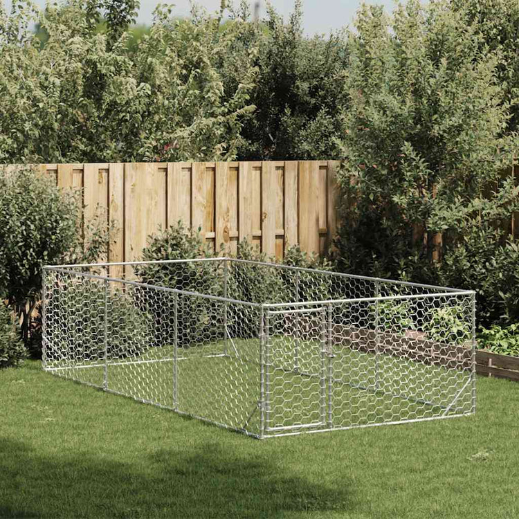 Vidaxxl niche d'extérieur avec porte 2x4x1 m en acier galvanisé
