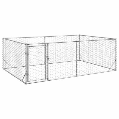 Vidaxxl niche d'extérieur avec porte 3x2x1 m en acier galvanisé