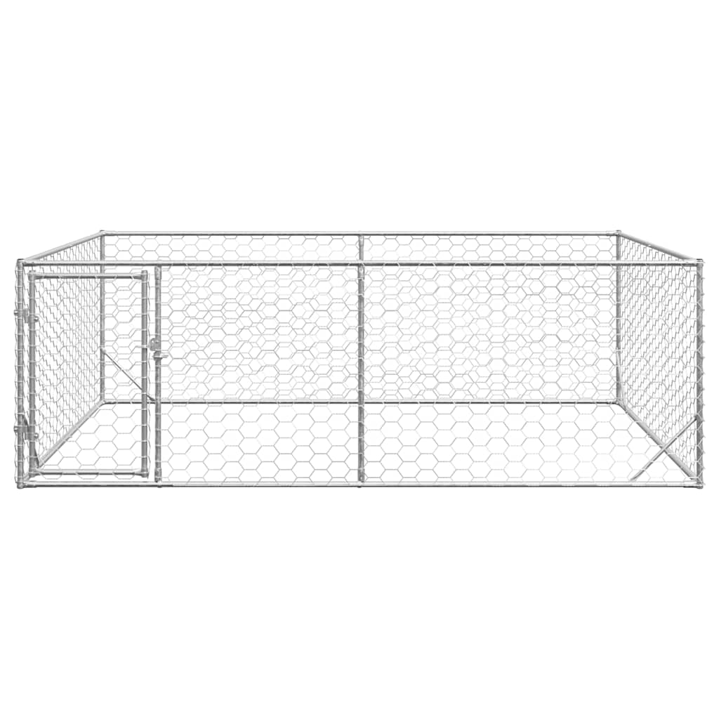Vidaxxl niche d'extérieur avec porte 3x2x1 m en acier galvanisé