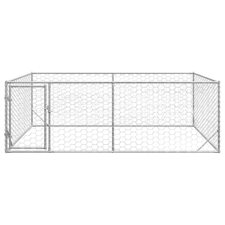 Vidaxxl niche d'extérieur avec porte 3x2x1 m en acier galvanisé