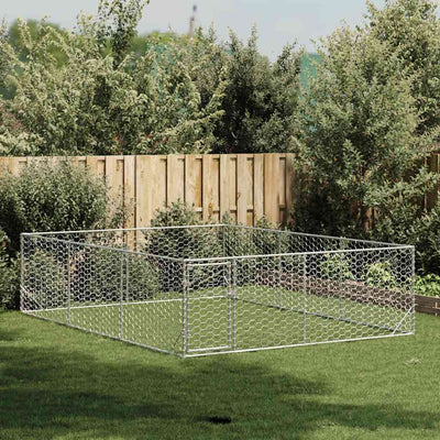 Vidaxxl niche d'extérieur avec porte 3x4x1 m en acier galvanisé